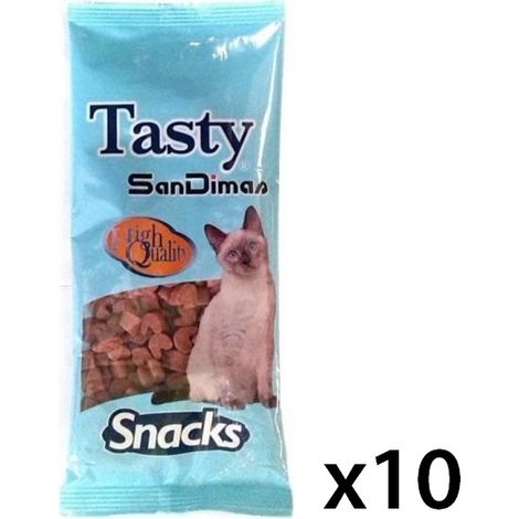 Gambicat, Snacks fÐ©r Katzen mit Garnelen - 10 Beutel mit 60 g