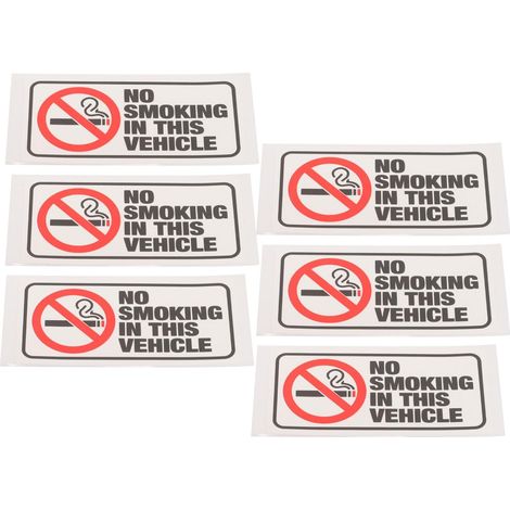 Smoking Sign Sticker for Vehicle Eye Catching Design and