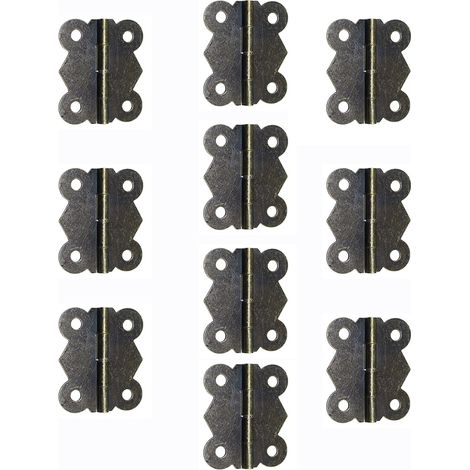 Mini Charnières Vintage en Forme de Papillon Charnière Adaptée Bronze3027mm 3027mm 10 pièces Bronze (1/5)