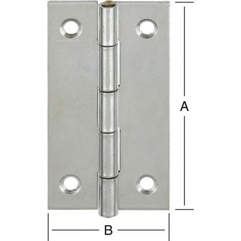 Cerniera Zincato Stretta 90X46