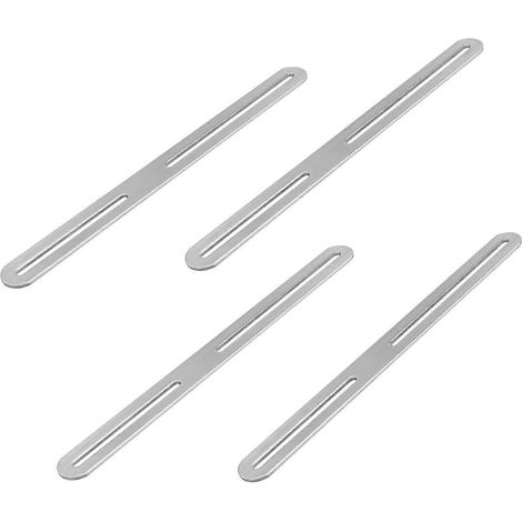 Bevestigingsbeugels en metalen verbindingsstukken van roestvrij staal voor het repareren van houten meubels, 27,5 x 2,4 cm, zilverkleurig (1/5)
