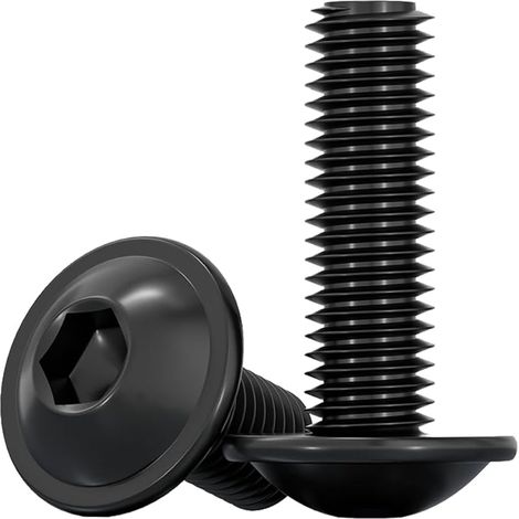 Vis à Tête Cylindrique à Six Pans Creux, M8x20mm Boulon à Tête Hexagonale Acier Inoxydable A2 V2A Vis à Métaux pour Les Connexions Mécaniques, Noir, 10 Pièces (1/5)