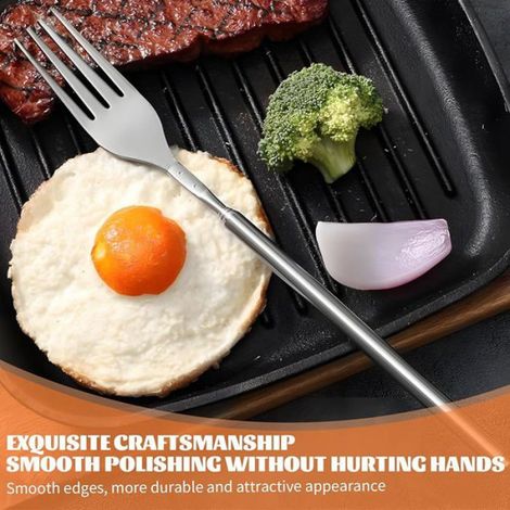 Fourchette Télescopique,Fourchettes De Table,Fourchettes Extensible Barbecue,Fourchette Inox,Fruits,Desserts, (1/5)