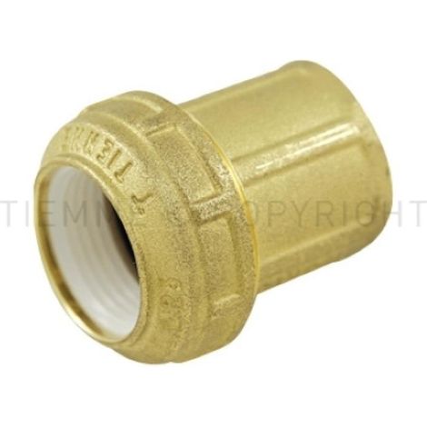 Raccordo diritto femmina a compressione per tubo pe in ottone iso 228 Ø50 x 1 1/2 f tiemme 3430033