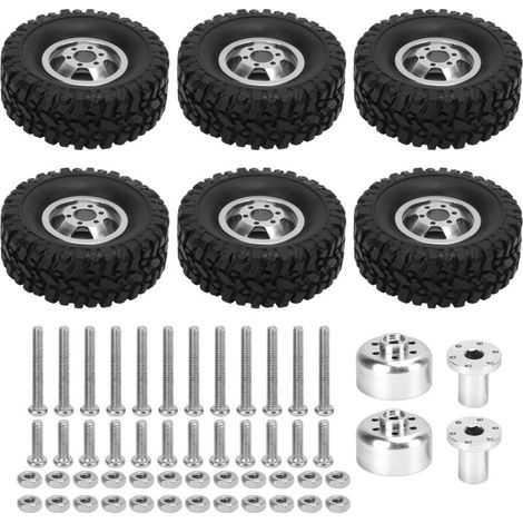 RC-Gummireifen mit Nabe aus Aluminiumlegierung für die 4x4-Automodelle WPL C14, C24, C34, C44, B14, B24, B16, B36 (1/5)