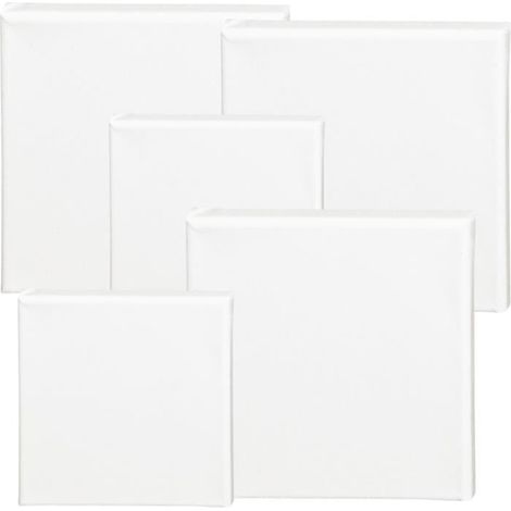 Toile Canvas - ArtistLine - 15x15+20x20 cm - 40 pièces - Coton non blanchie - Décoration murale