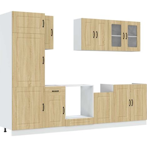 Maison Exclusive - Ensemble d'armoires de cuisine 8 pcs Kalmar bois d'ingénierie (1/5)