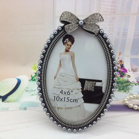 Cadre Photo - Ronde Ou Ovale - 3x3 Pouces 4x6 Pouces 5x7 Pouces - Décoration Table Maison - Lot de Cadres (1/5)