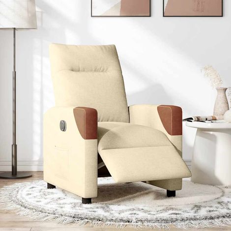 Maison Exclusive - Relaxsessel Elektrisch Creme Stoff