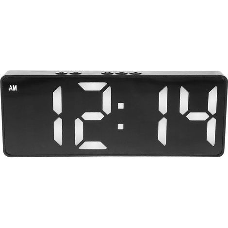 Petit réveil numérique, réveil de chambre, réveil de bureau, noir (1/3)