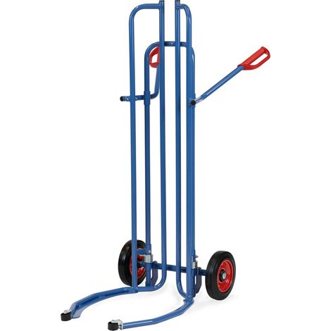 Fetra Reifenkarre mit Spreizaufnahmen 660mm Schaufeltiefe Vollgummi-Bereifung und Anlaufrollen (1/2)