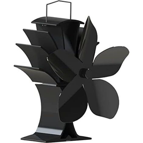 Ventilatore per camino, ventilatore per stufa a 5 pale alimentato dal calore per una migliore distribuzione del calore (1/4)