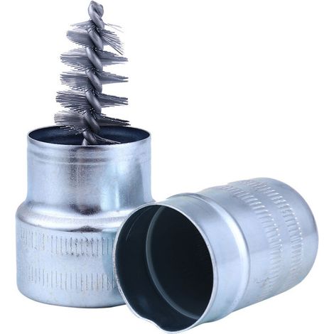 Brosse de nettoyage des bornes : outil pour éliminer la rouille des batteries, comme illustré. Abrasif, comme illustré. (1/5)