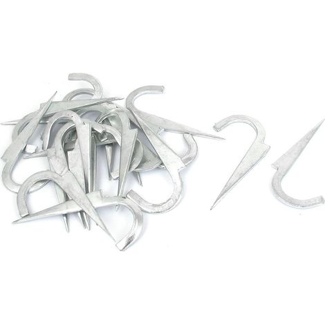 Rohrhakennagel 1/2''Dia. Nagel Kanal Haken Piping 70mm Länge 20PCS Argent