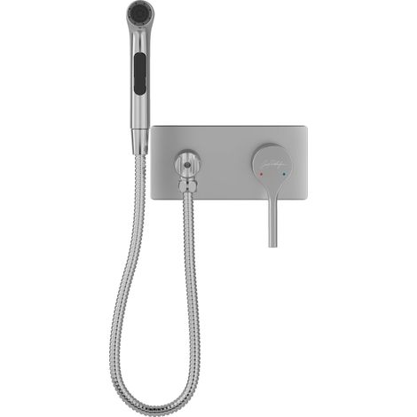 Jacob Delafon – Douchette WC encastrée avec mitigeur intégré – Corps encastré inclus – Confort thermique et gain de place – Débit 5,1 l/min sous 3 bars (1/2)
