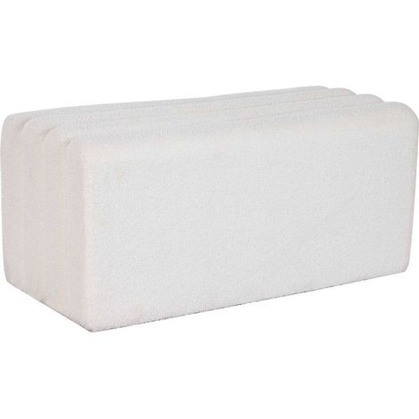 Banc élégant blanc pour retirer vos chaussures - Blanc moderne et épuré (1/4)