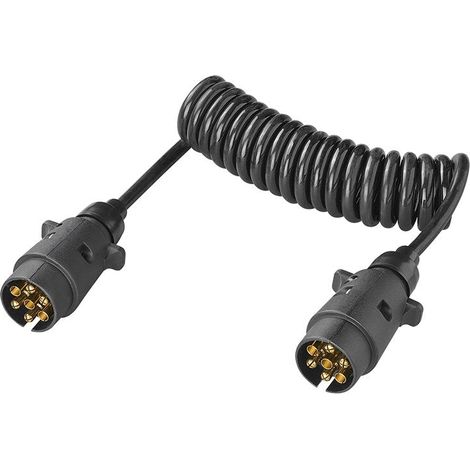 7-Pin Spiral Cable, 1.5m PVC, 12V for Lights (1/5)