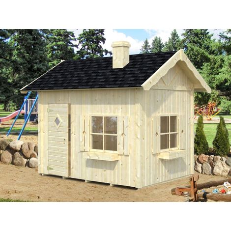 Abri de jardin en bois Grete 3,7 m2 Naturel (1/2)