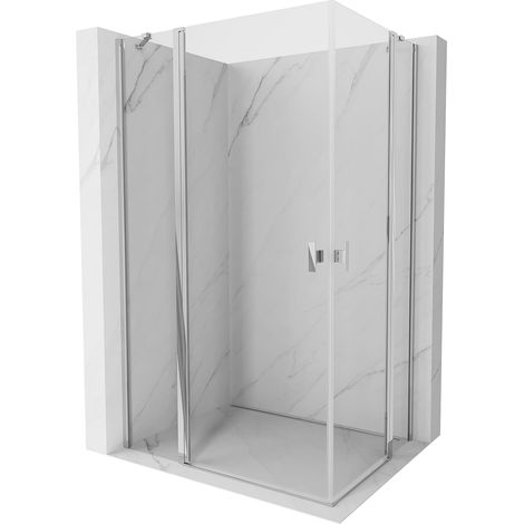 Mexen Mist Duo cabina doccia con porta a battente 95 x 70 cm, trasparente, cromo - 8A4-095-070-01-00 (1/5)