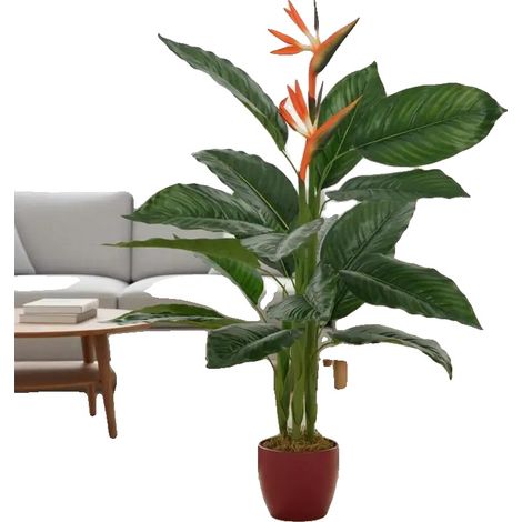 Pianta artificiale, design decorativo finto, per interni, arancione (1/2)