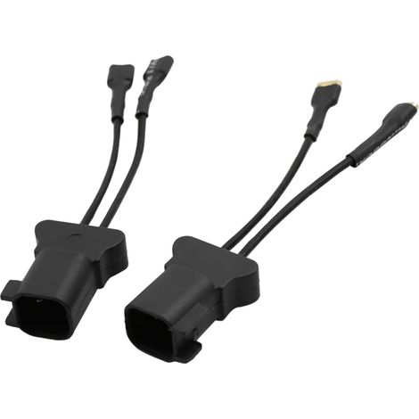 2pcs Adaptateur de Haut-Parleur de klaxon de Voiture Noir, Faisceau de câblage, Prise en Queue Remplacement d'article (1/5)