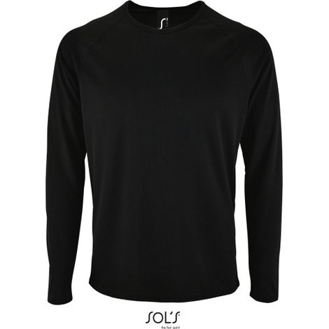 Camiseta De Deporte De Manga Larga De Hombre SOL'S SPORTY LSL MEN XXL Negro