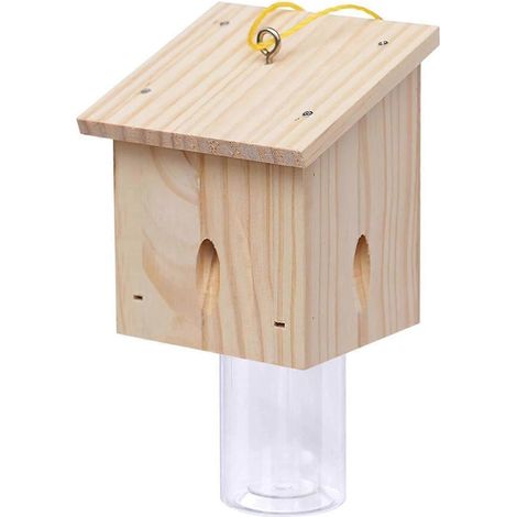 Piège à insectes extérieur en bois en forme de ruche (1/5)