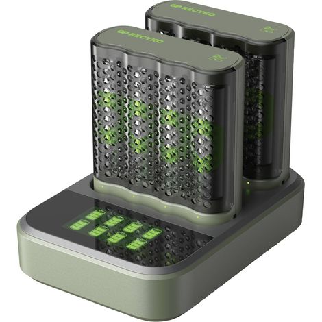 GP M452 Dockingstation Chargeur de piles rondes NiMH LR03 (AAA), LR6 (AA) (1/2)