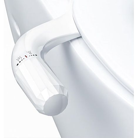 Bidet - Siège de toilette bidet manuel - 2 fonctions de chasse d'eau et réglage de la pression - Design fin et installation facile - Pour les personnes âgées, les femmes enceintes et pour une meilleur (1/5)