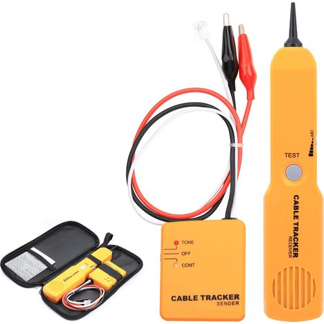 Kabeltester, Drahtsucher und Tongenerator, Netzwerkkabeltester, RJ-11-Buchse, zum Identifizieren von Suchdrähten und zum Testen der Kontinuität von RJ11-Telefonleitungen