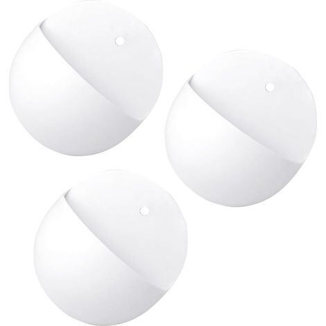 PACKOVE Jardinières murales en plastique blanc, suspendues semi circulaires, lot de 3 (1/5)