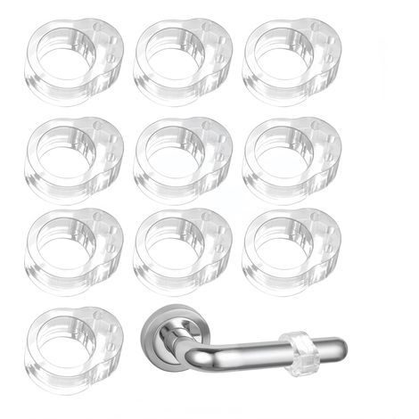 Butées de porte protection poignee porte,10 Pièces Pare-chocs de poignée pour portes,PVC Poignée de porte Protecteur de fenêtre et de porte pour portes et murs intérieurs (1/5)