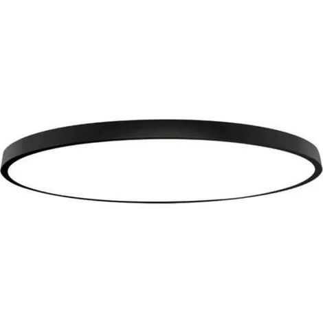 Plafonnier LED rond ultra-fin 40 cm, noir, tricolore à intensité variable (1/4)