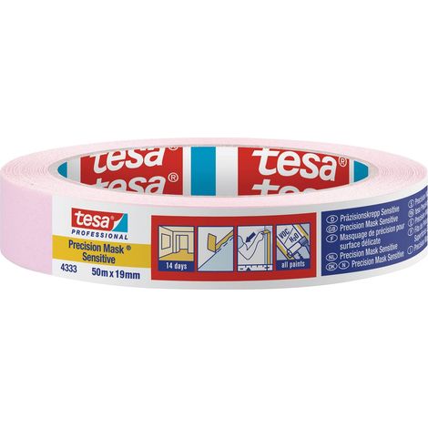 Cinta rosa 50m x 50mm enmascaramiento de precisión para materiales delicados TESA - 04333-00021-02