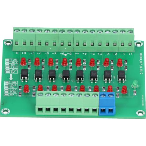 Module d'isolation optique 24 V vers 5 V, carte de conversion de signal PLC à 8 canaux avec optocoupleur (1/5)