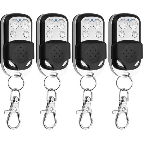 Telecomando universale per cancello a 3 pezzi, telecomando wireless per porta da garage a 4 pulsanti da 433,92 MHz con coperchio scorrevole e portachiavi per porta da garage elettrica (1/4)