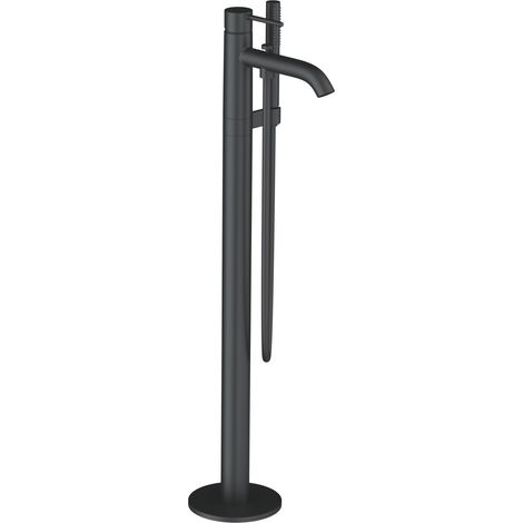 Kludi Bozz - Miscelatore a pavimento per vasca da bagno, con accessori, nero opaco 385903976 (1/3)