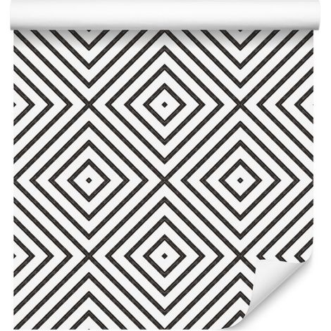 Carta da parati moderna con motivo geometrico per soggiorno e camera da letto, 50x1000 cm (1/5)