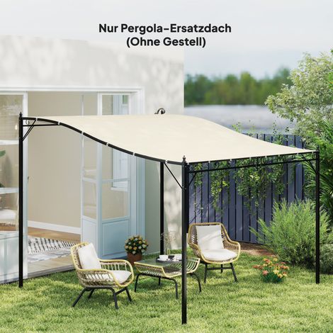 Remplacement toit pour auvent résistant intempéries 297x243cm, beige