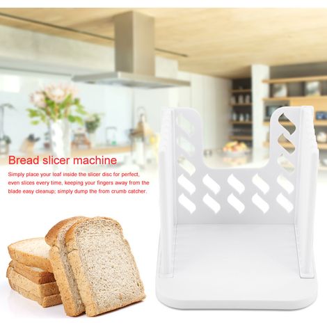 Coupe-pain à lame ajustable pour trancher des parts égales chaque jour, lot de couteau à pain et guide de découpe, acier inoxydable, usage quotidien. (1/5)