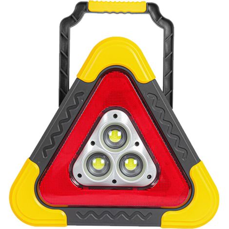 Générique Triangle De Voiture - Triangle De Signalisation Solaire Deux en Un - 4 Modes, Poignée Réglable Rotative À 180 Degrés,Convient pour Réparation Automobile, Camping, Randonnée, L'Aventure (1/5)