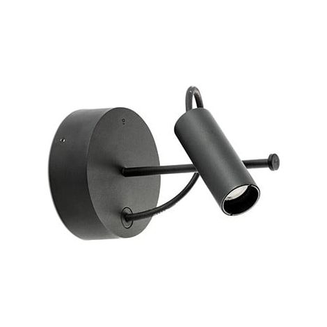 CLAP Schwarzer Wand-/Deckenstrahler 6W 3000K 38º mit Lampenschirm 75710-233P (1/5)