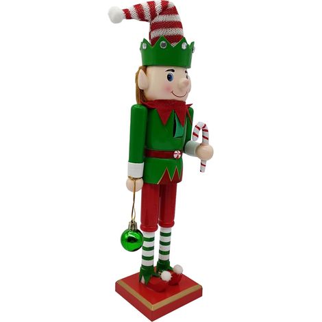 Casse-Noisette de Noël Bois Figurine de Décoration de Table Motif Lutin Ornement de Noël pour Maison (1/5)