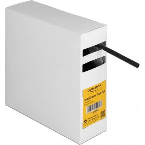 Delock 19964 Guaina termoretraibile Nero 4 mm Restringimento:3:1 1 pz. (1/3)