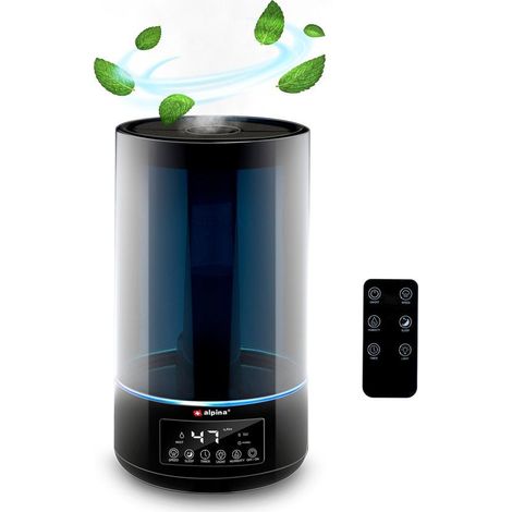 alpina Humidificateur Noir H31.5xl18.5xL18.5cm