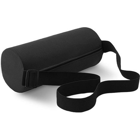 Coussin de soutien lombaire ergonomique - 32x12 cm - noir - avec sangles respirantes - adapté aux chaises de bureau et aux sièges de voiture (1/5)