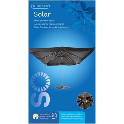 Luci A Led Ad Energia Solare Per Illuminazione Ombrelloni Da Esterno 150 cm