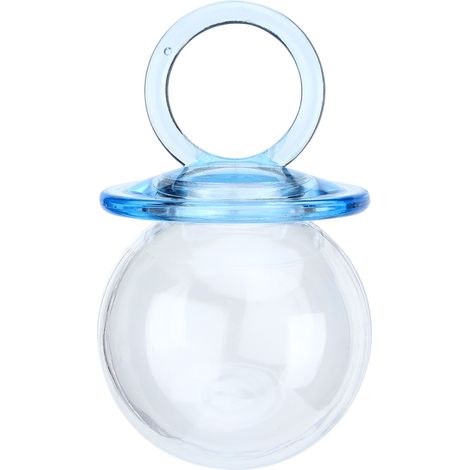 12 Boîtes à Bonbons Forme Tétine Bleues pour Mariage Fête Cadeau Invités Boîte Plastique (1/4)