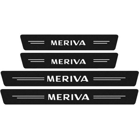 (4 pièces pour seuil de porte) Autocollants de protection de seuil de porte de voiture pour OPEL Meriva Logo 2021 2020 2019 2018 2017 2016 2015 2014 Autocollants pour pare-chocs arrière et coffre (1/3)