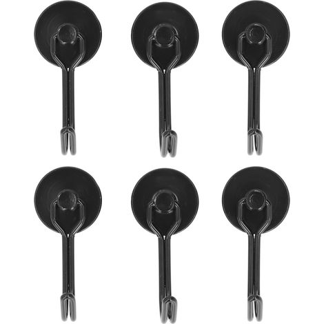 6 Crochets Magnétiques Néodymium Puissants 0‑8kg Rotation 180° pour Frigo Maison Noirs (1/5)
